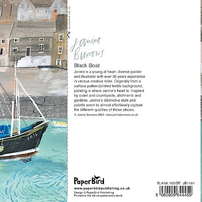 Greetings Card - Black Boat