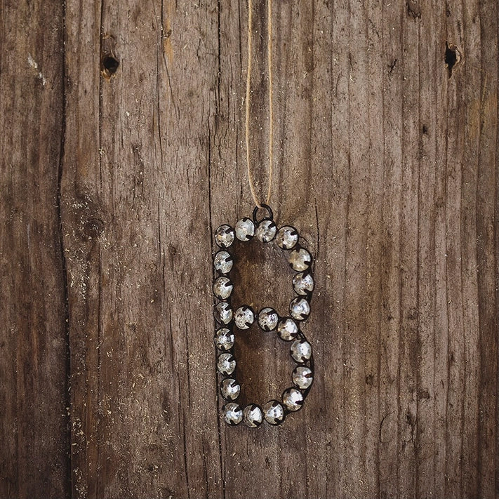 Hanging Initial Rhinestone Decoration