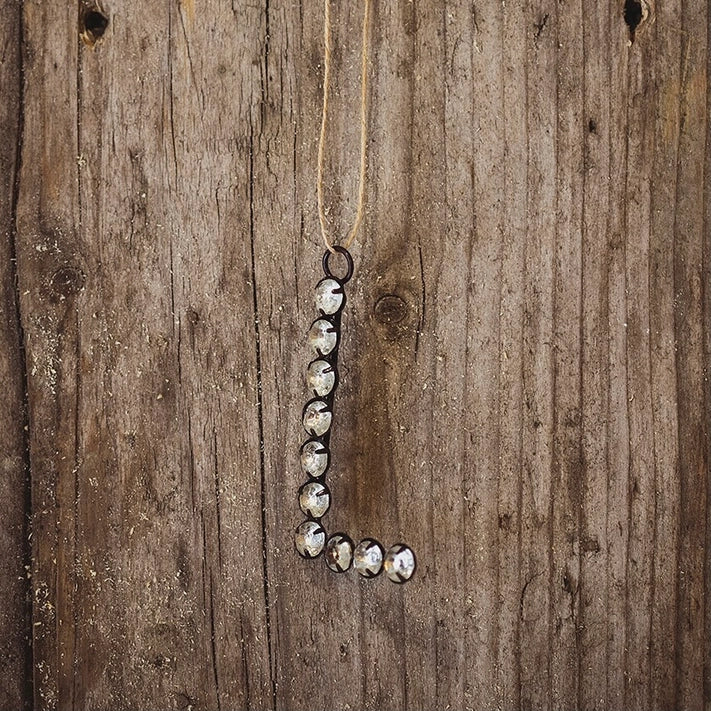 Hanging Initial Rhinestone Decoration