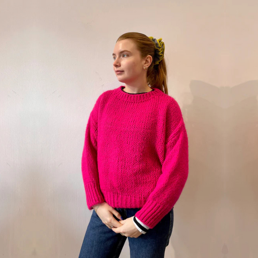 Olivia Mohair Jumper - Bright Fuchsia Red