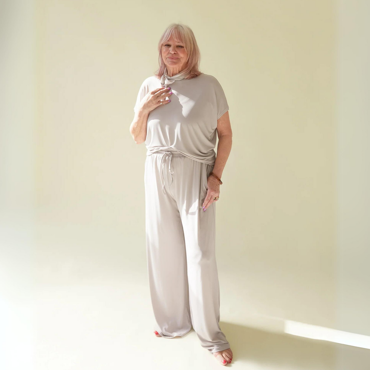 Chalk UK Violet Trousers - Greige