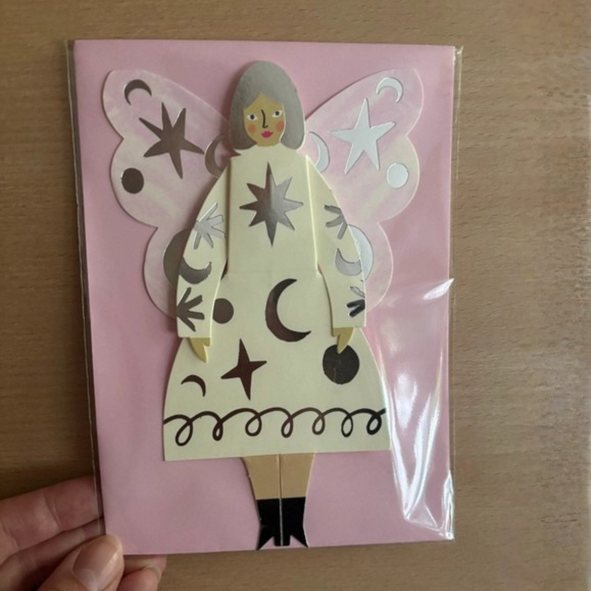 Greetings Card - Beautiful Pink Butterfly Woman