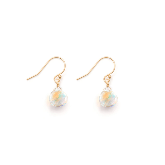 Isla Drop Earrings - Rainbow Quartz