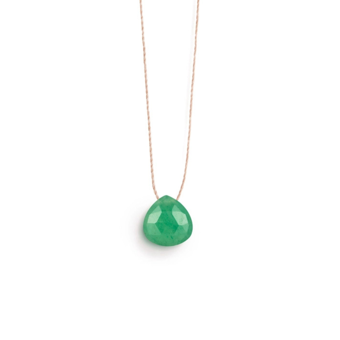 Fine Cord Necklace - Green Aventurine