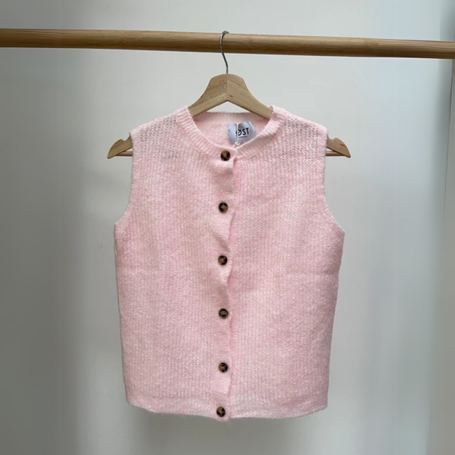 Ida Wool Blend Waistcoat - Light Pink