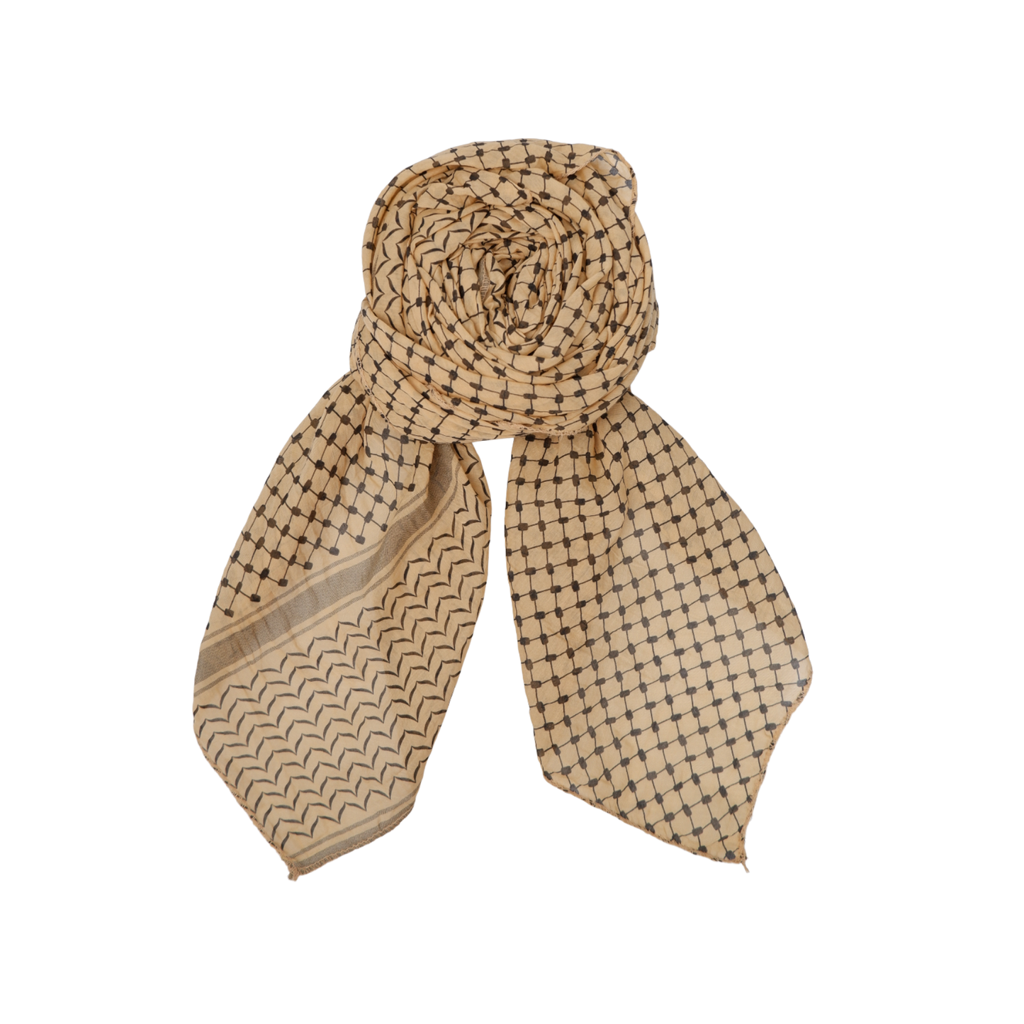 Silk and Cotton Large Scarf - Latte