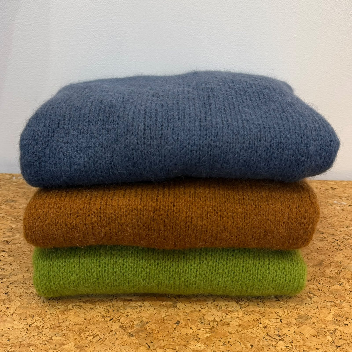 Cropped Mohair Jumper - Apple
