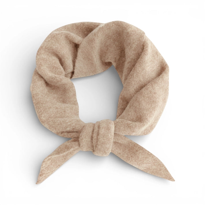 Wool Blend Triangle Neck Scarf - Mocha