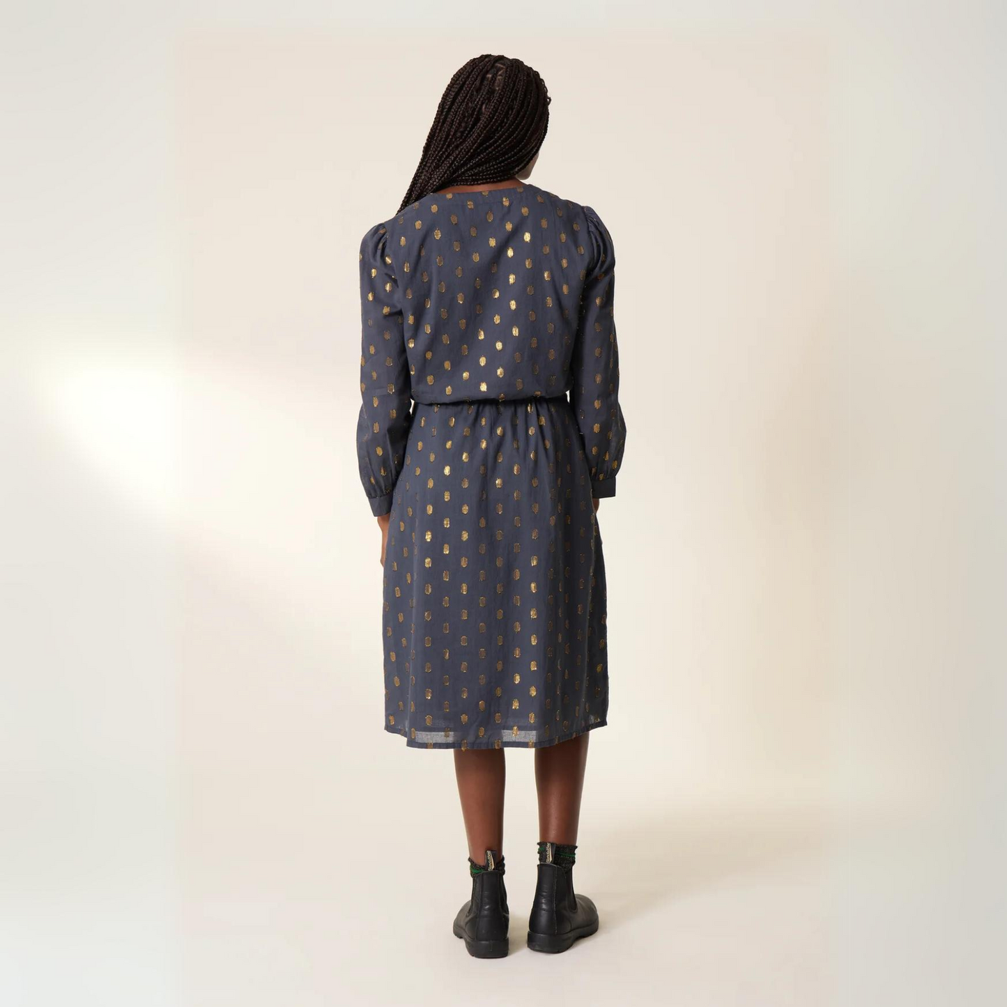 Remedy Dress - Metallic Gold Dots
