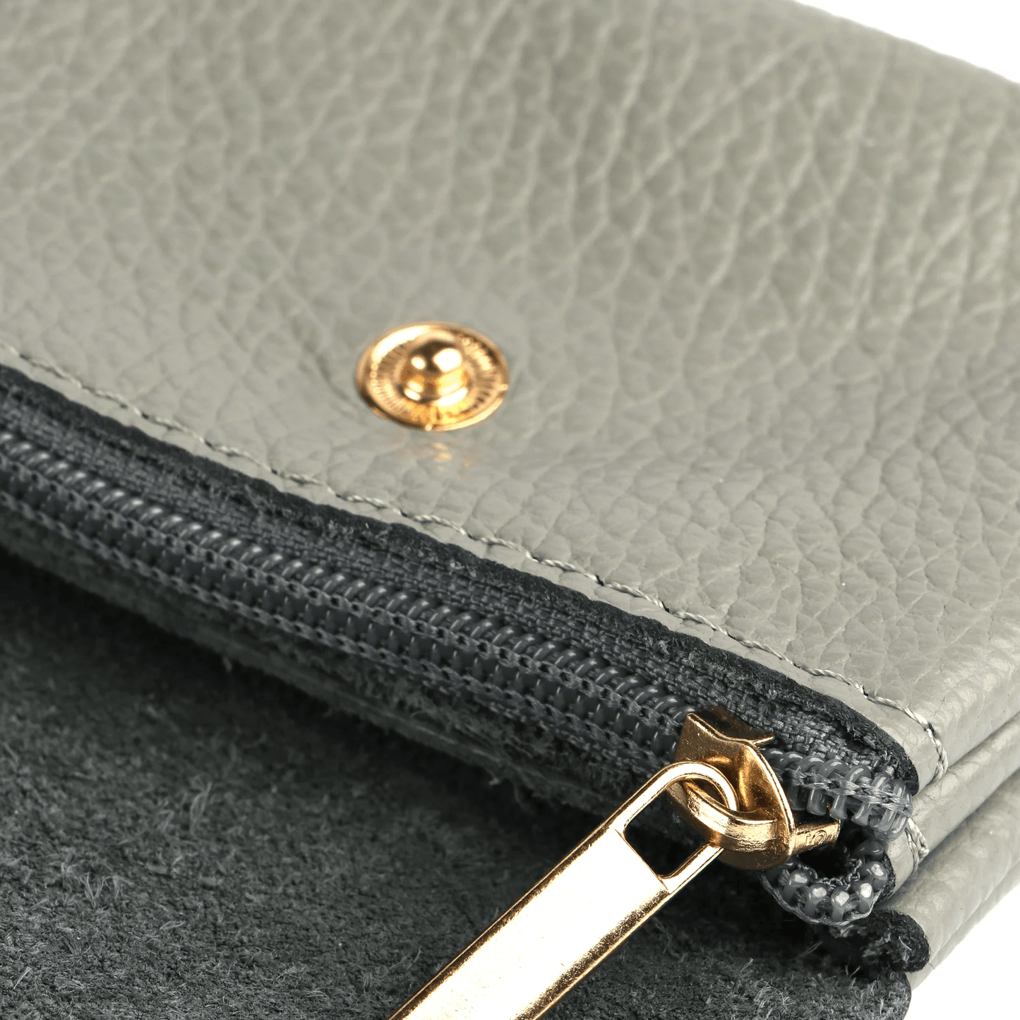 MSH Small Leather Coin Purse - Grey