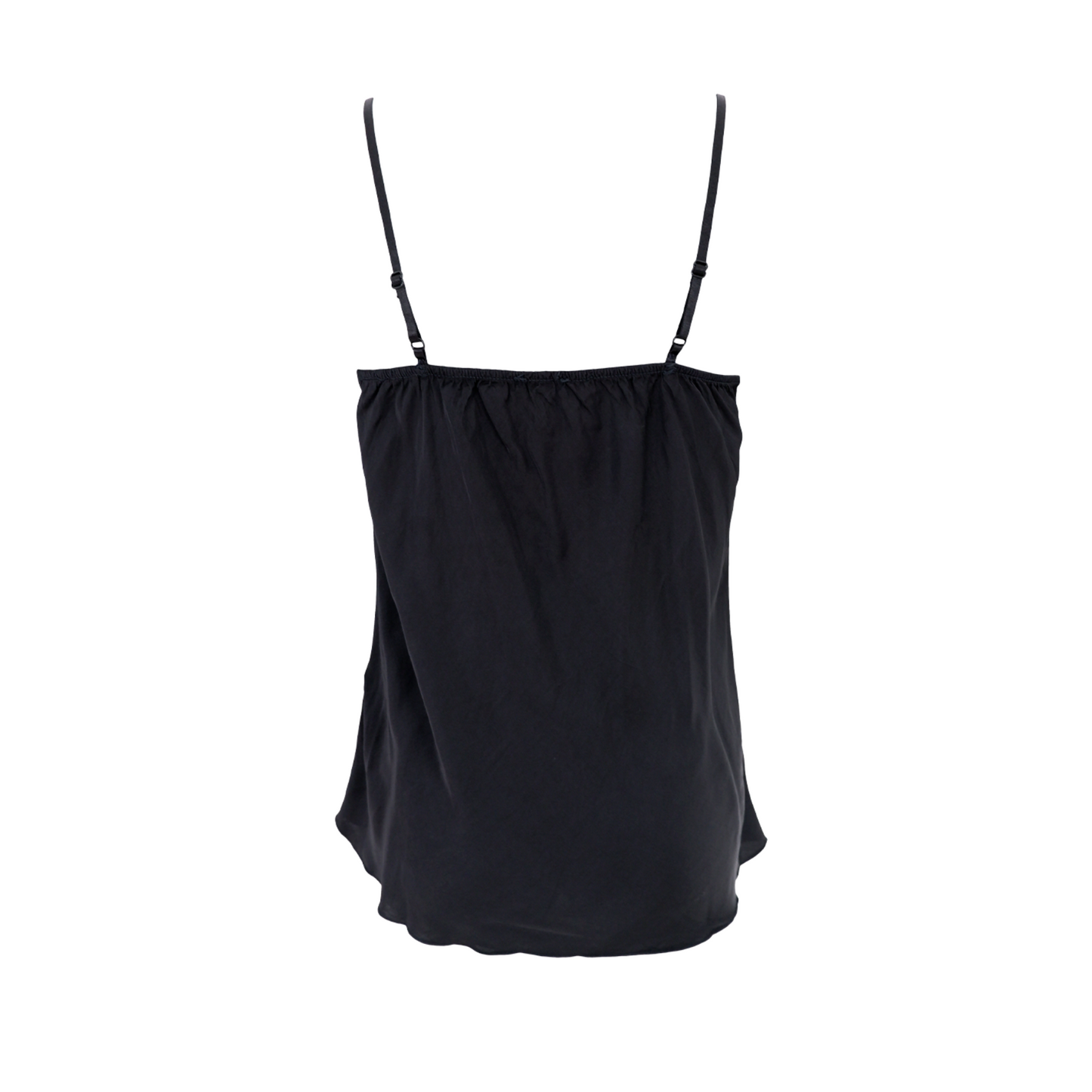 Black Colour DK Lou Satin Strap Top - Black