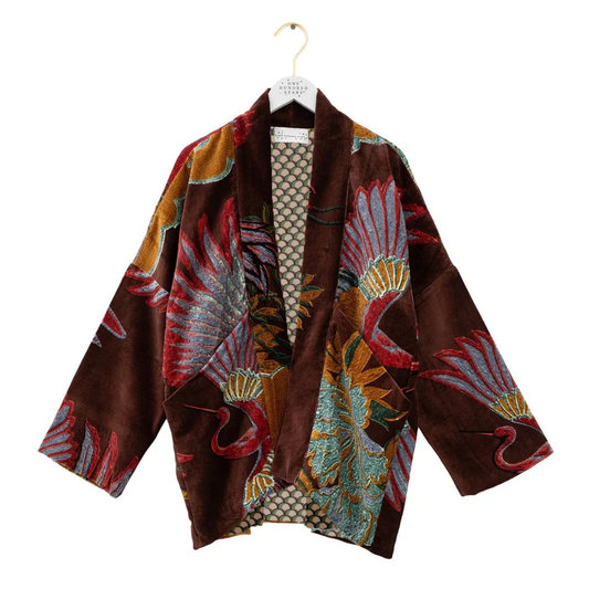 Velvet Pocket Jacket - Crane Brown