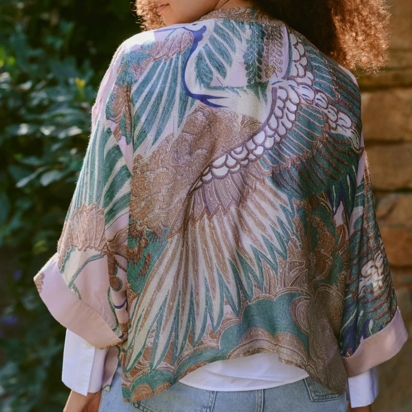 Kimono - Crane Plaster Pink