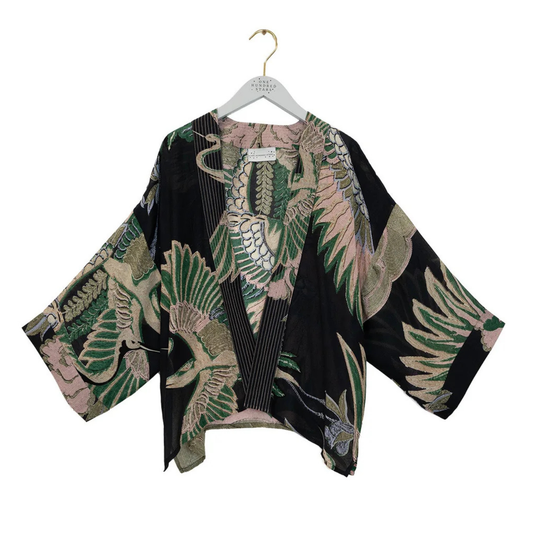 Kimono - Crane Emerald
