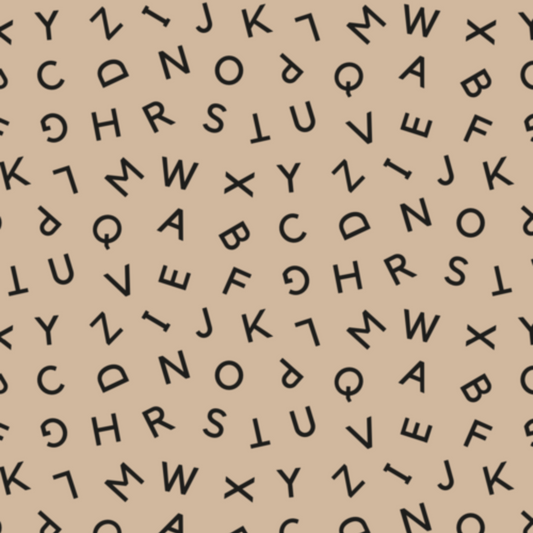 Gift Wrap - Latte Type Letter