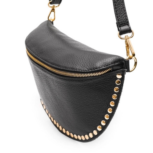 Half Moon Leather Bag - Black