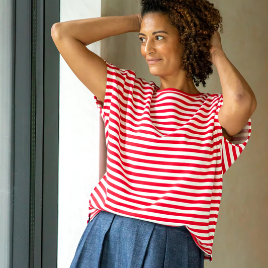 Wei Stripe Top - Red