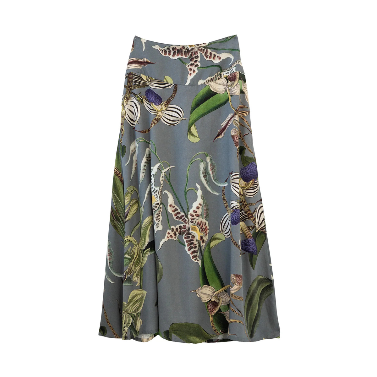A-line Maxi Skirt - Orchid Grey