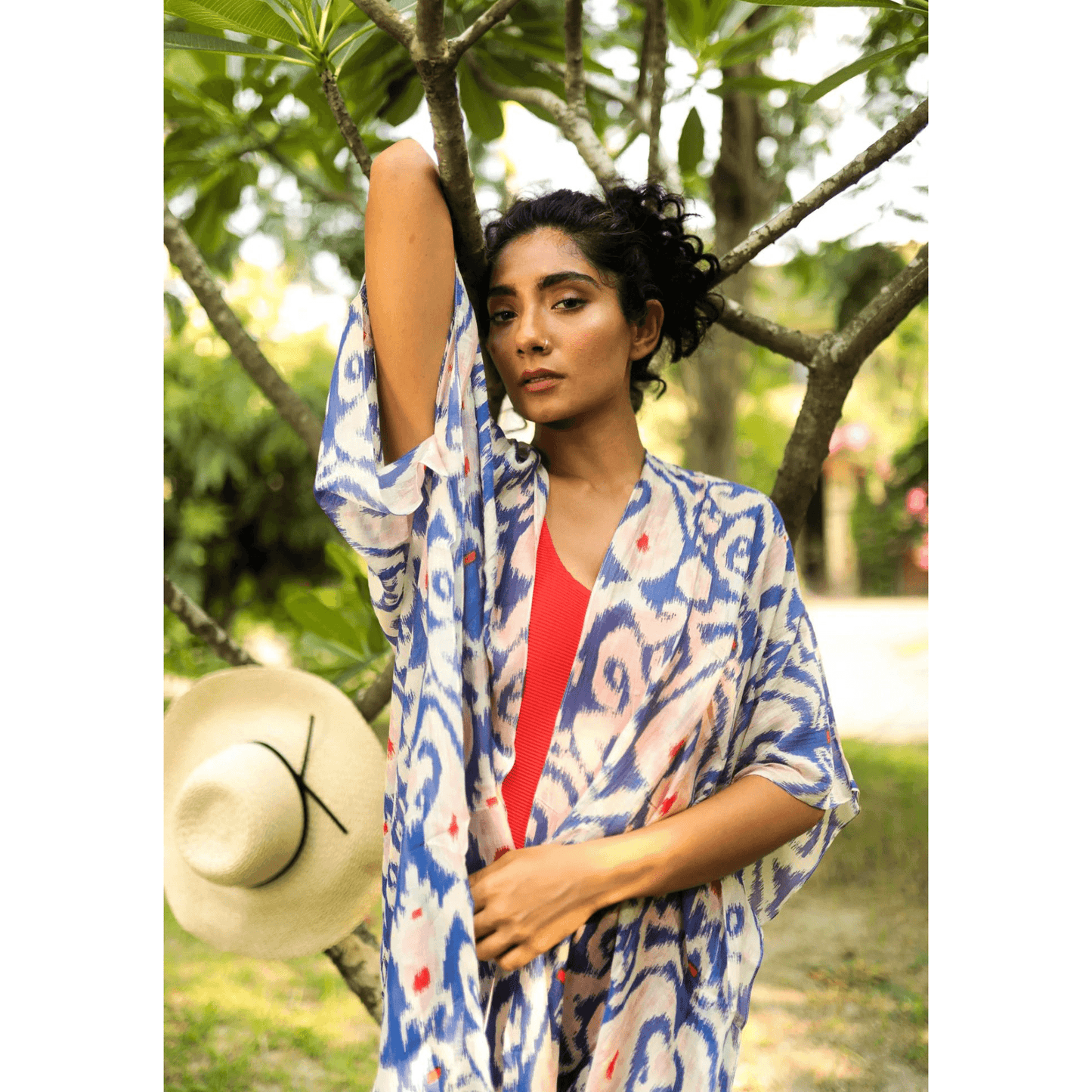 Throwover - Ikat Cobalt Blue