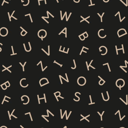 Gift Wrap - Black Type Letter