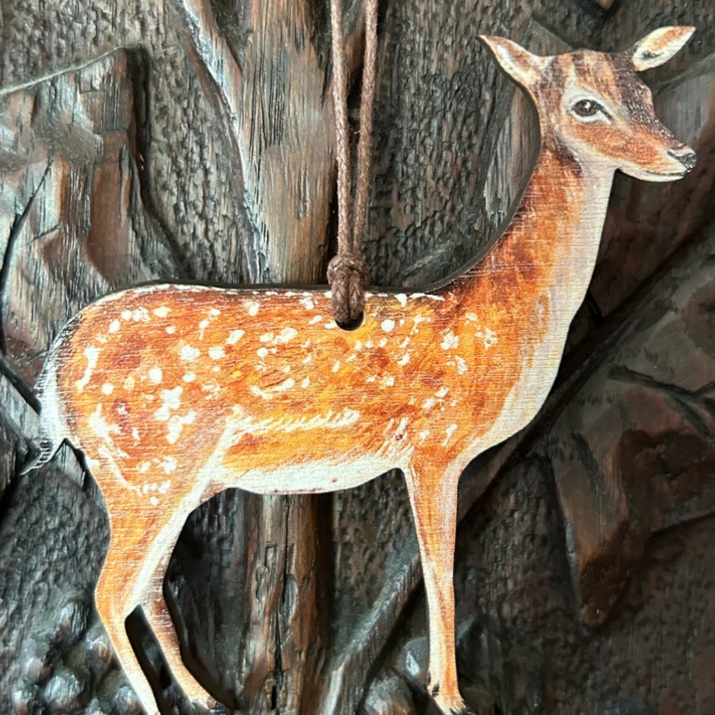Clare O’Neill Artwork Birch Hanging Decoration - Deer Fawn