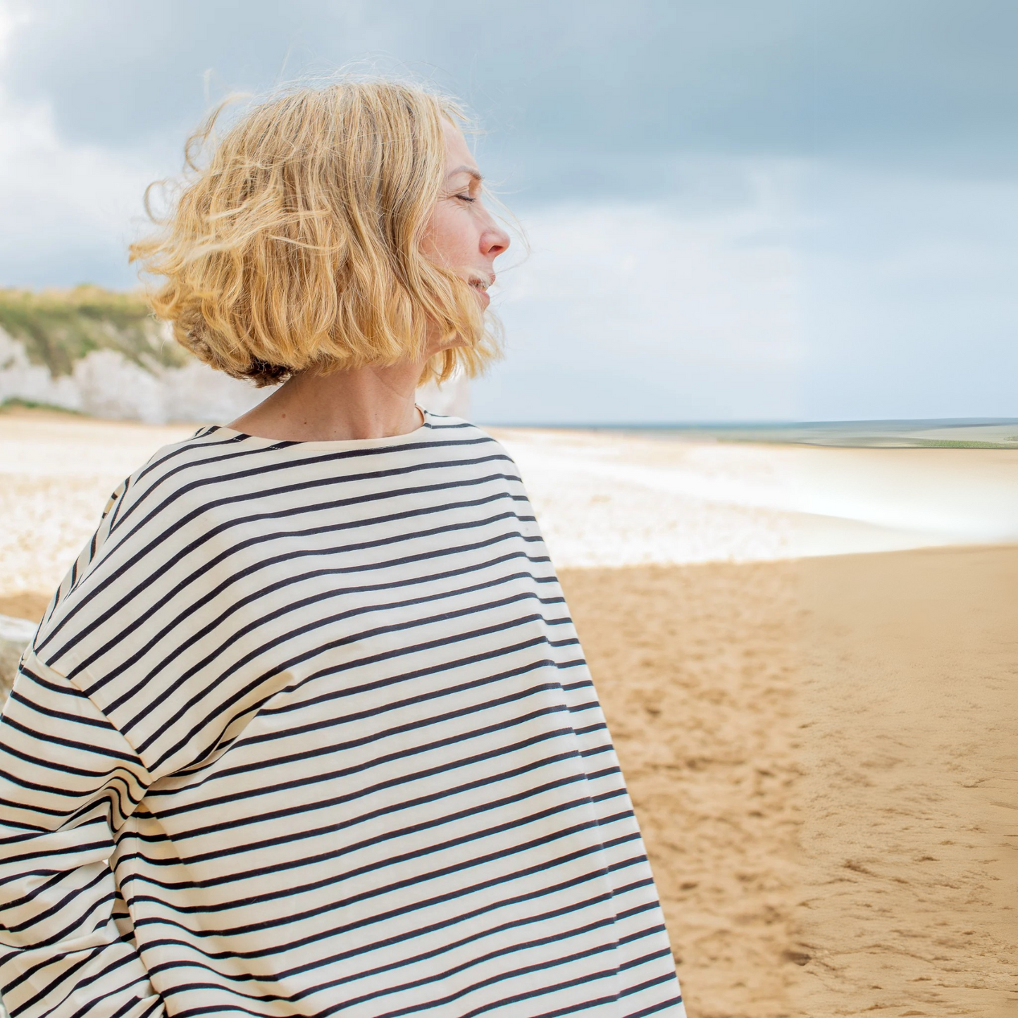 Chalk UK Bryony Top - Black & Cream Stripe