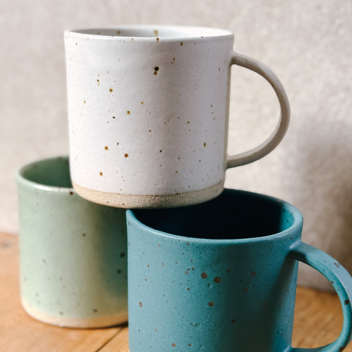 Ceramic Mug - Matte White and Speckled