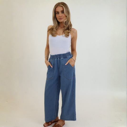 Cropped Jeans - Light Denim