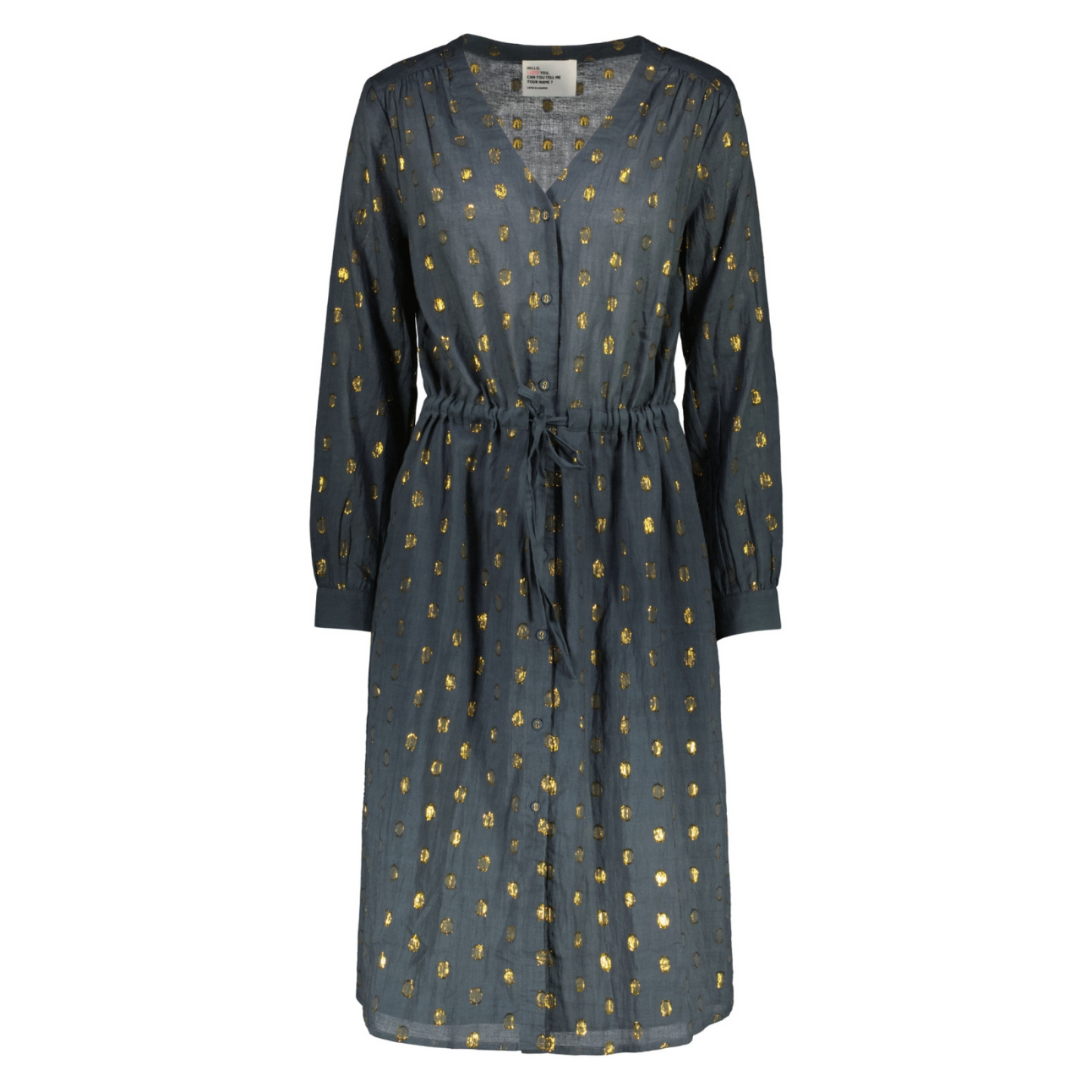 Remedy Dress - Metallic Gold Dots