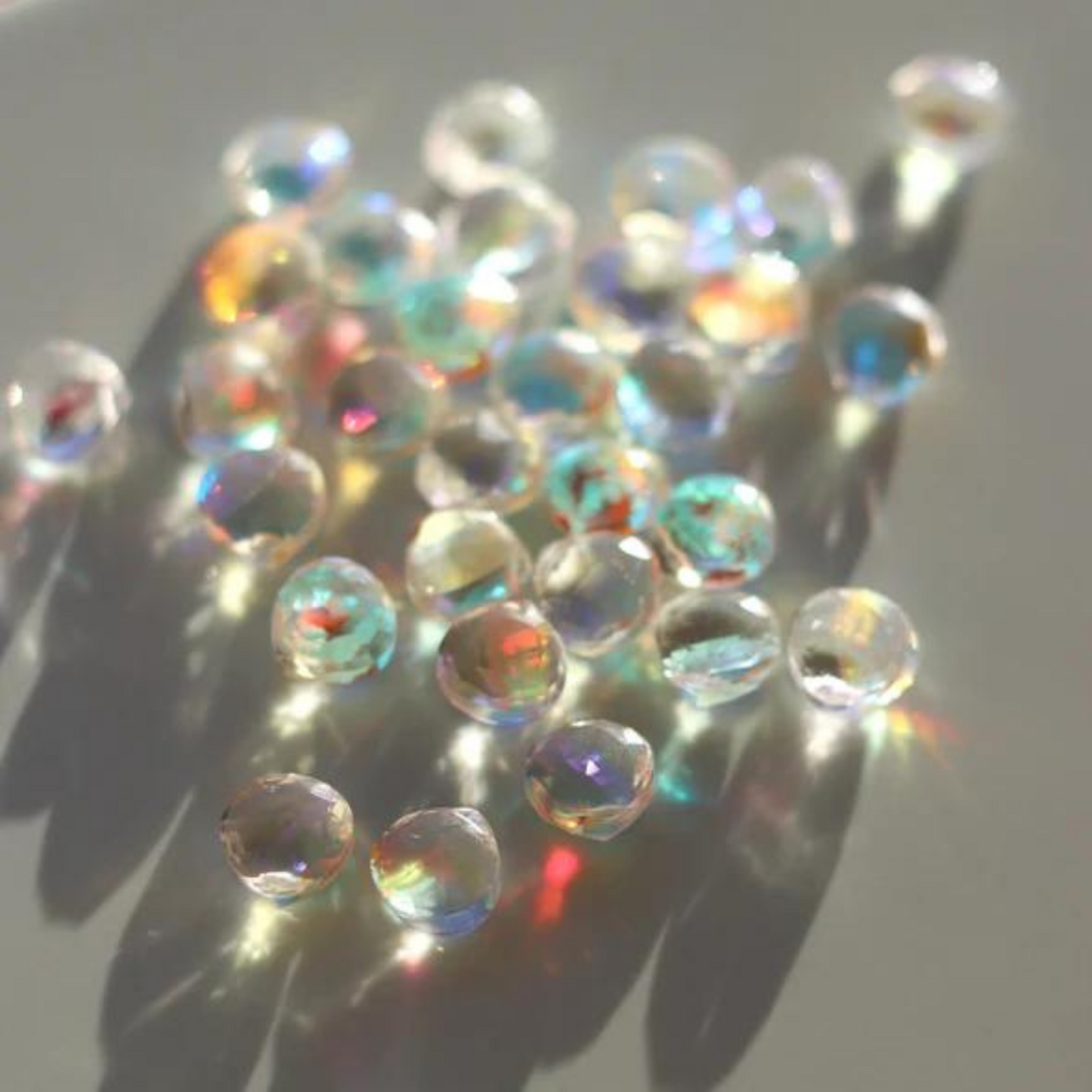 Fine Cord Gemstone Necklace - Rainbow Quartz