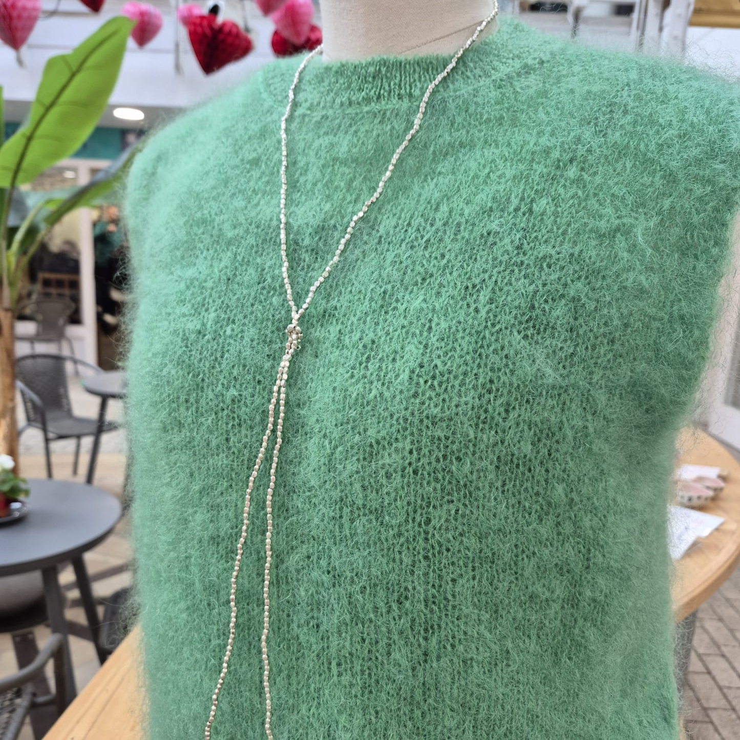 Astrid Mohair Cropped Vest - Emerald Green
