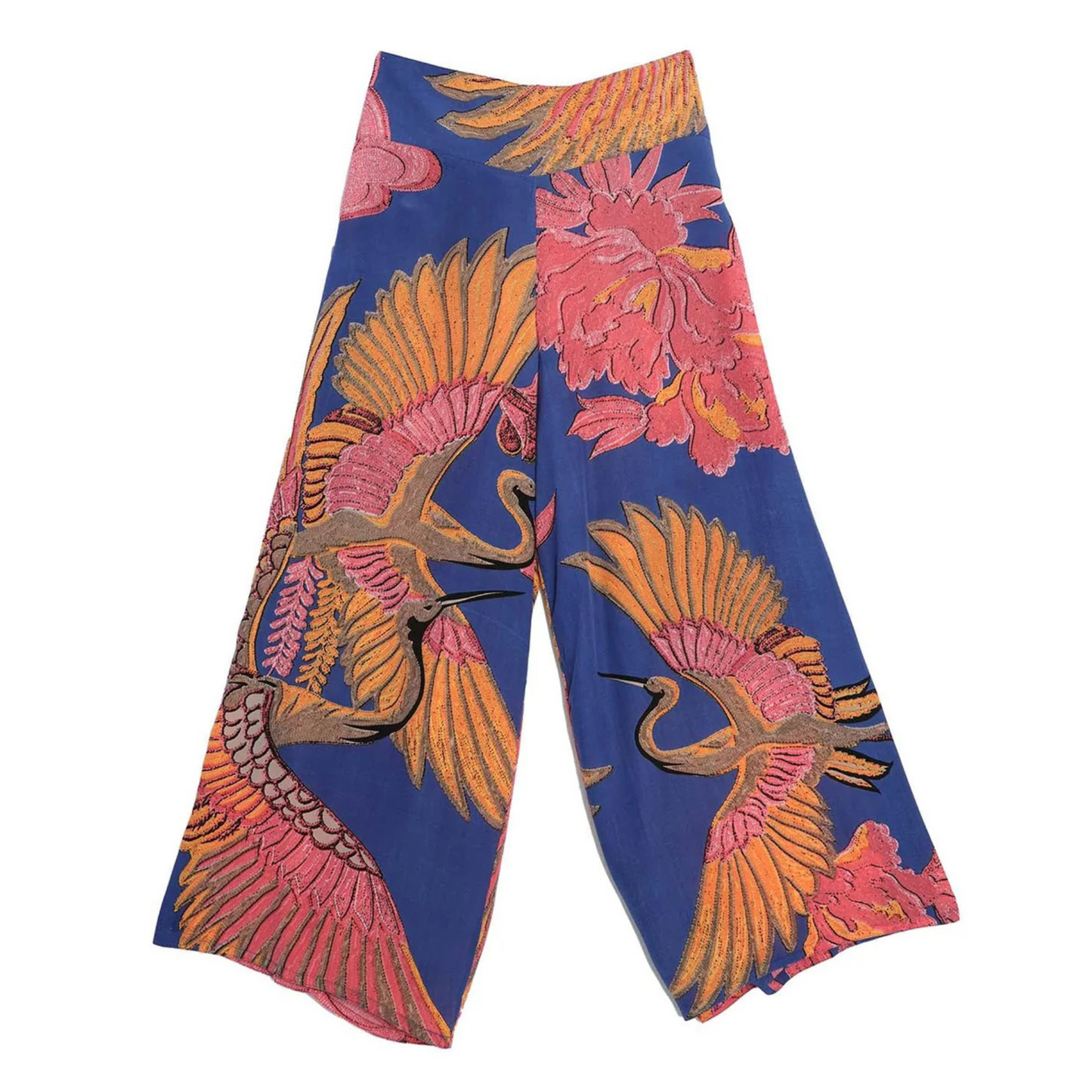 One Hundred Stars Palazzo Pants - Crane Cobalt Blue
