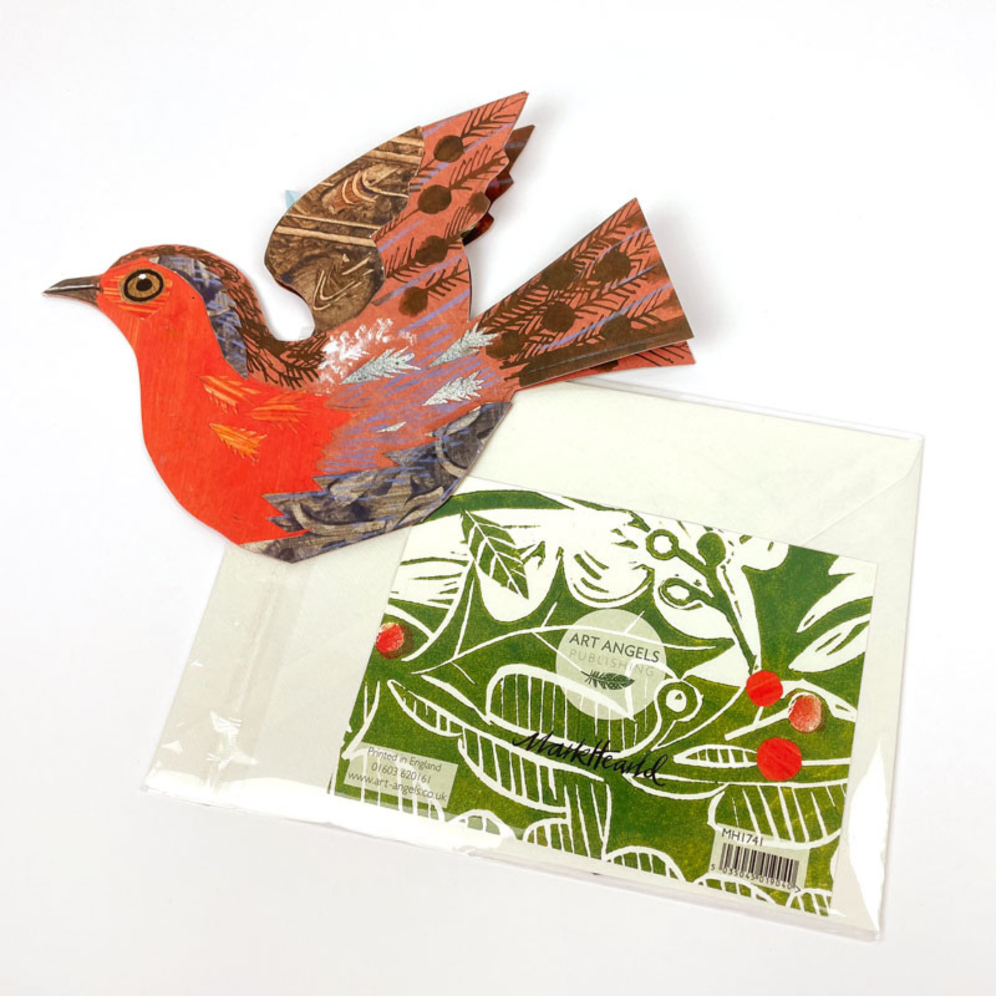 Hanging Greetings Card - Flying Robin