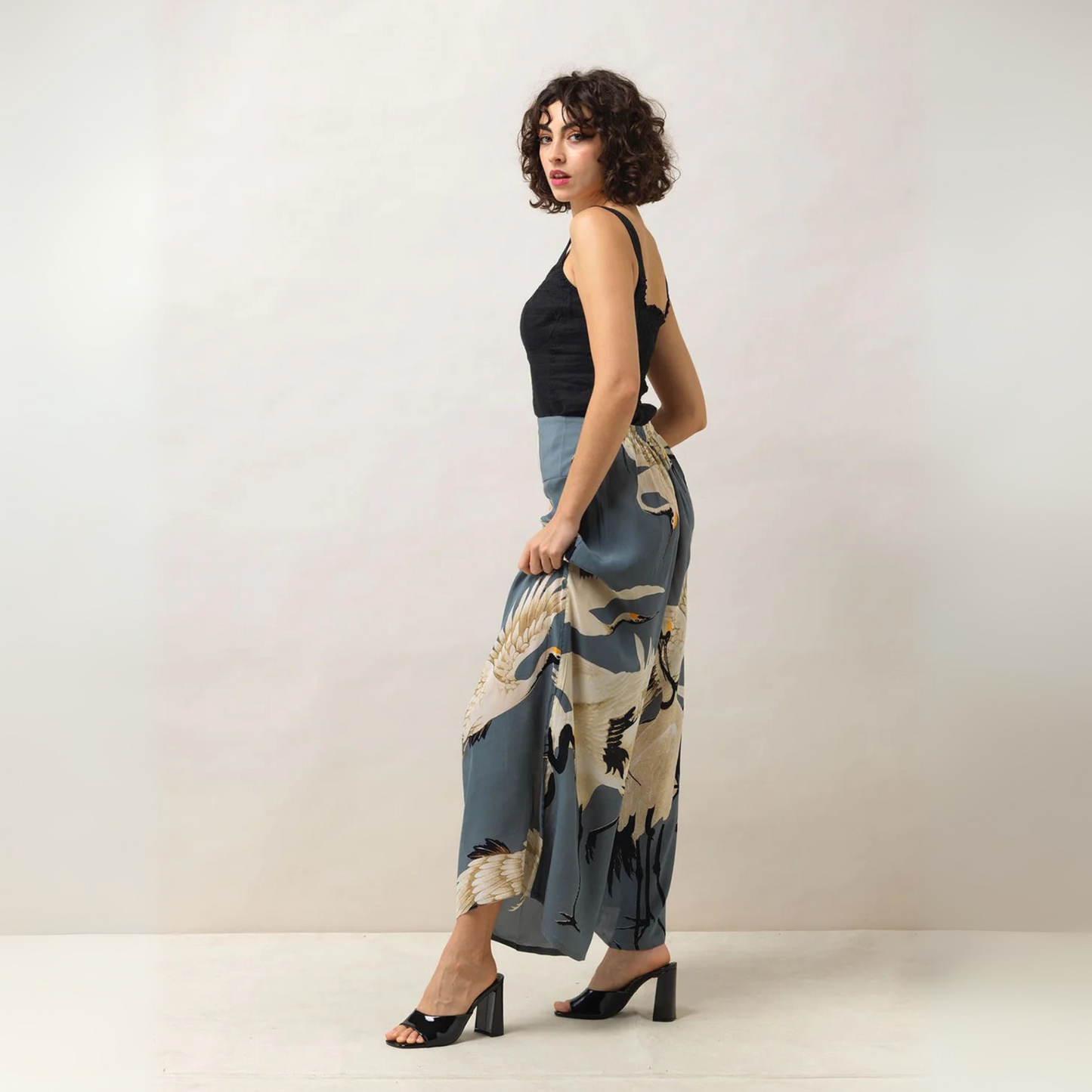 Palazzo Pants - Stork Slate Grey