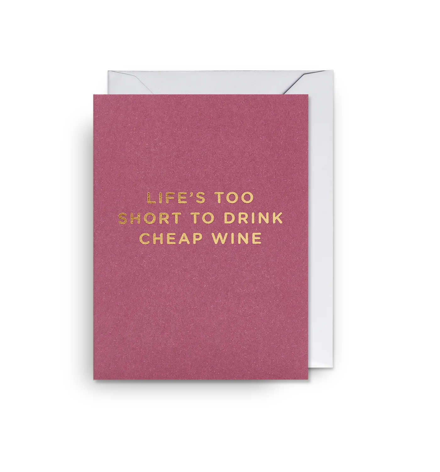 Lagom Mini Greetings Card - Cheap Wine