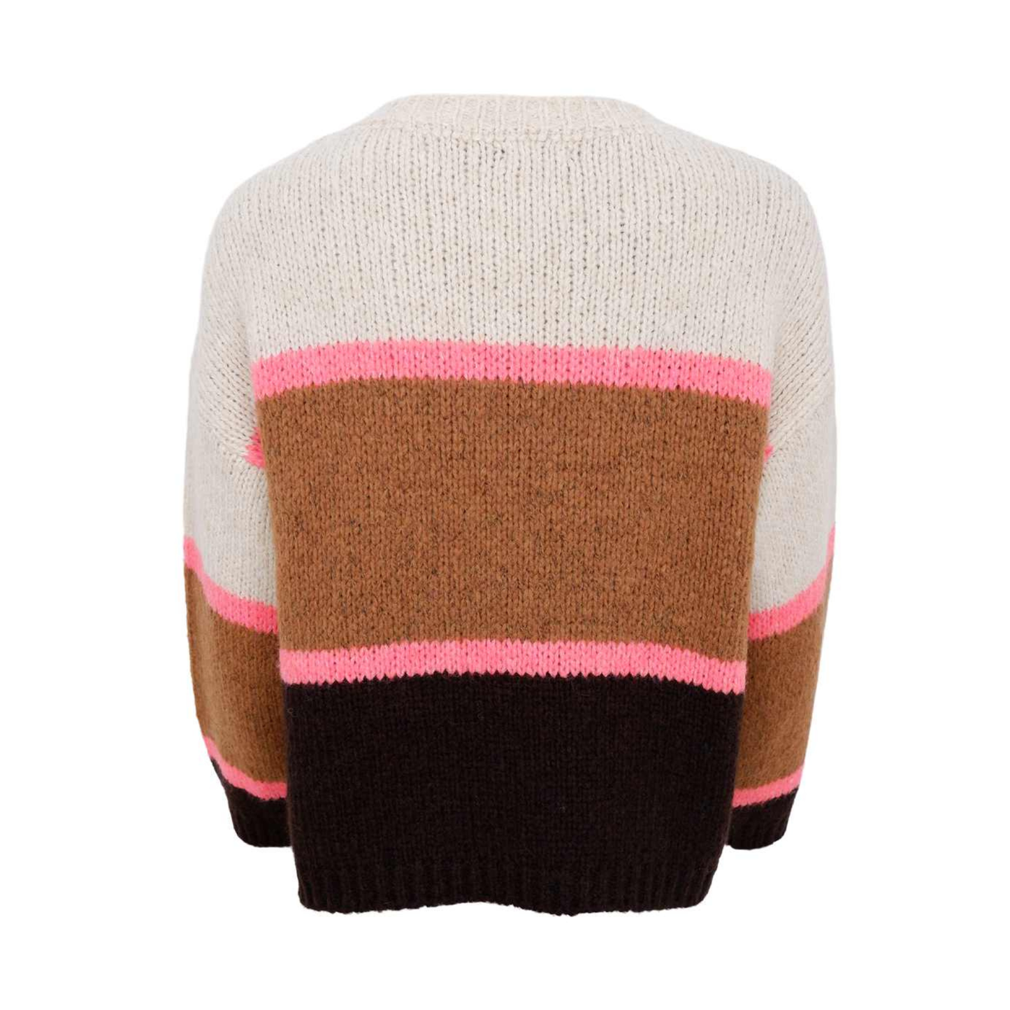 Striped Jumper - Coral and Brown