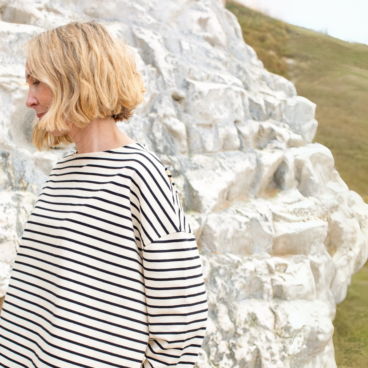 Chalk UK Bryony Top - Black & Cream Stripe