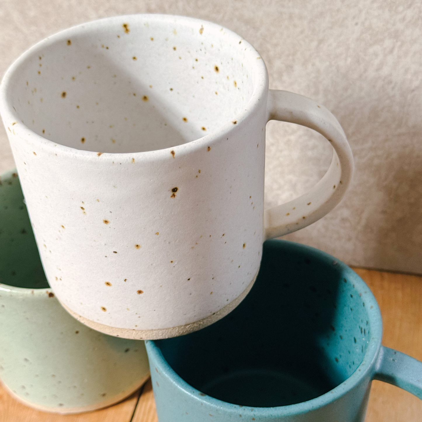 Ceramic Mug - Matte White and Speckled