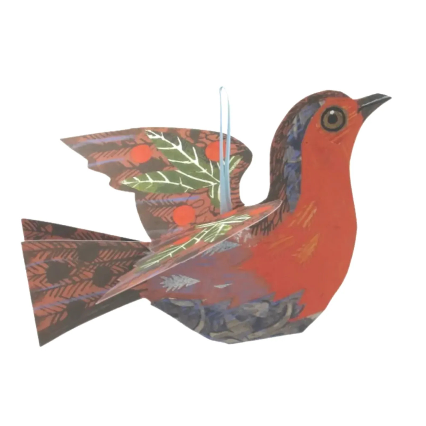Hanging Greetings Card - Flying Robin