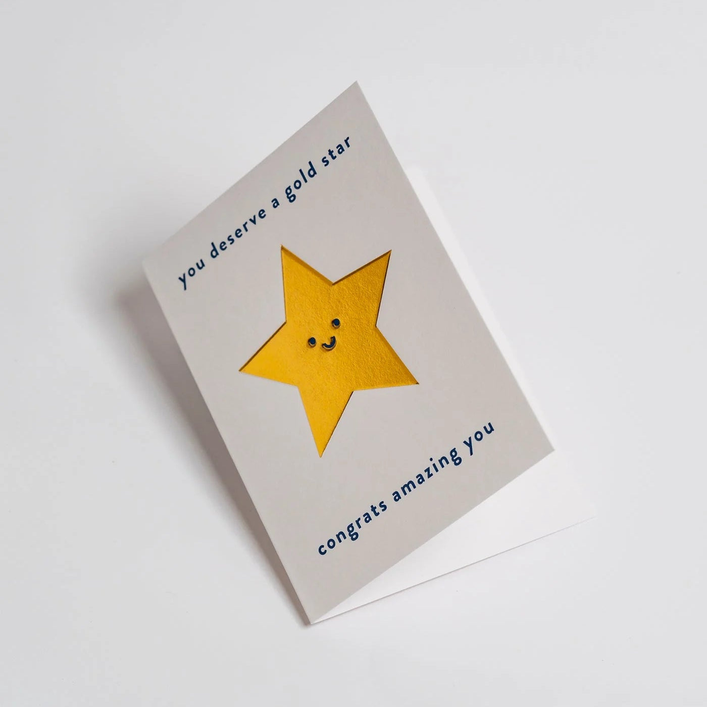 Mini Greetings Card - Gold Star