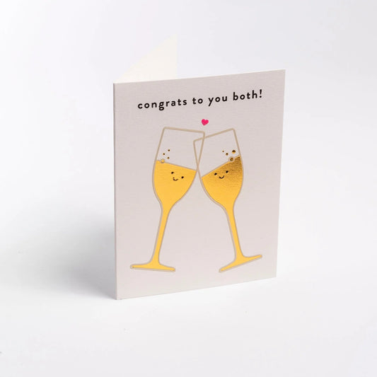 Mini Greetings Card - Congrats To You Both