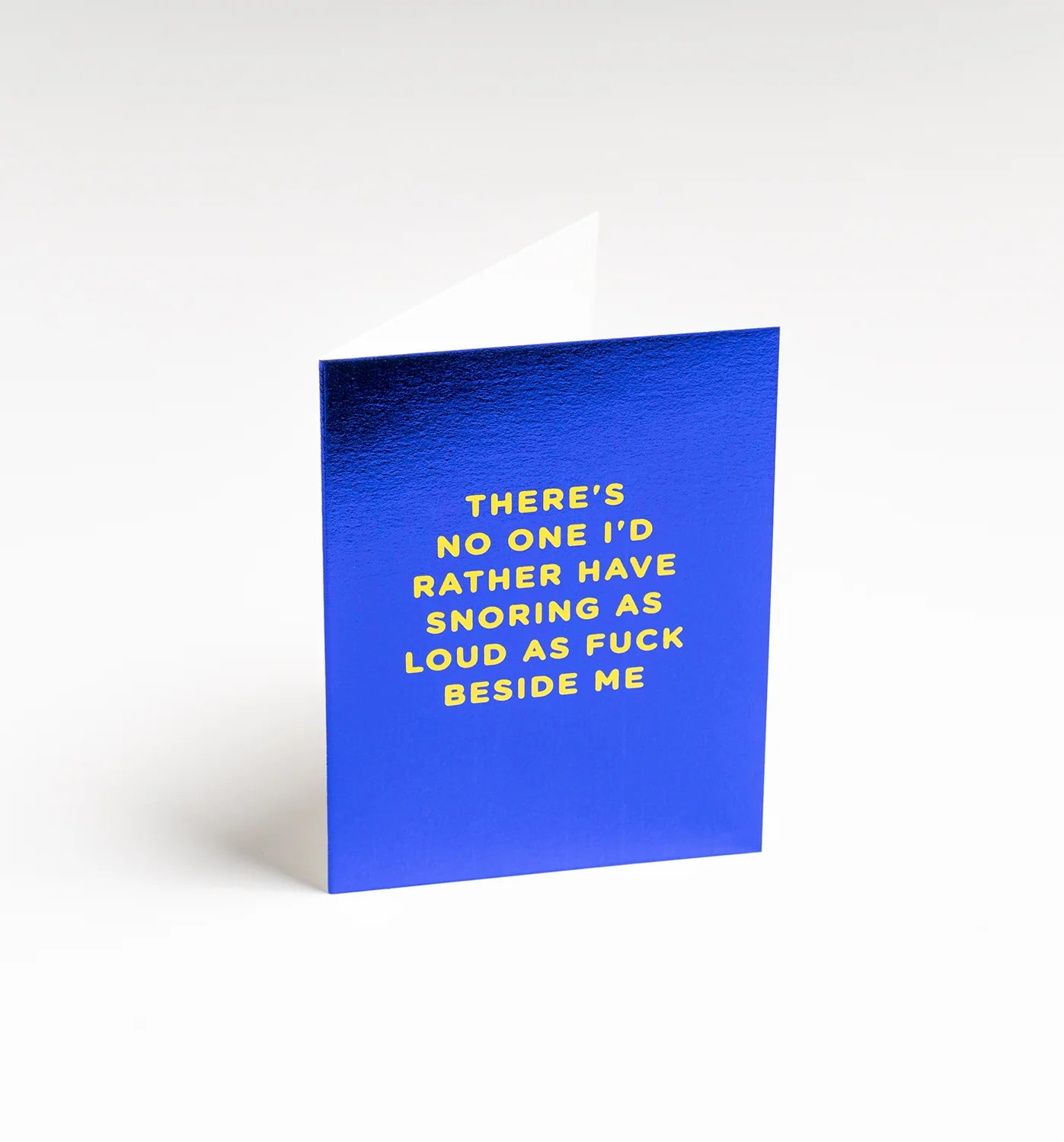 Mini Greetings Card - Snoring Beside Me