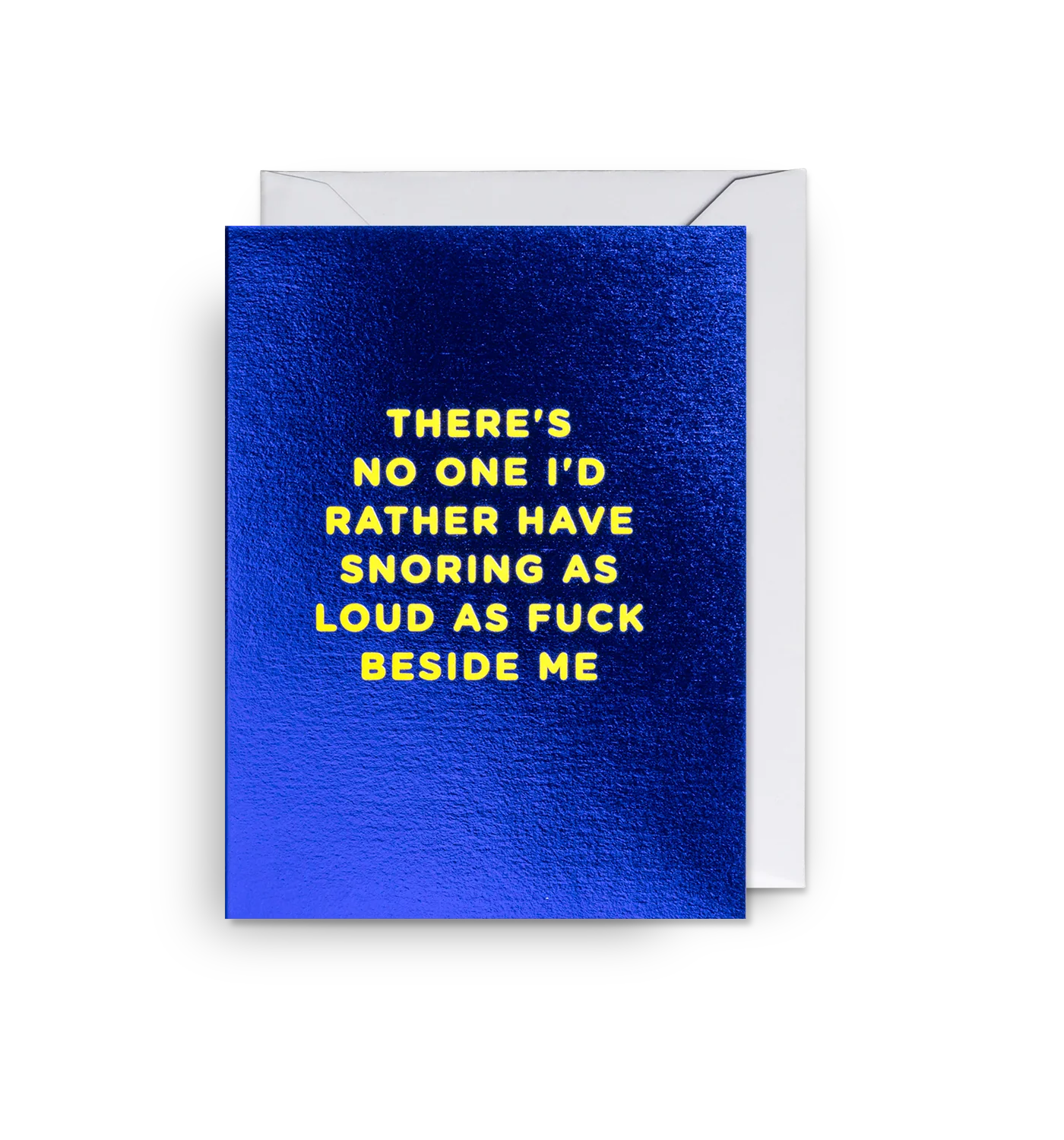 Mini Greetings Card - Snoring Beside Me
