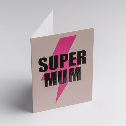 Mini Greetings Card - Super Mum