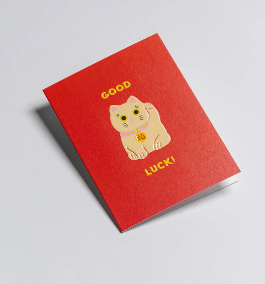 Mini Greetings Card - Lucky Cat