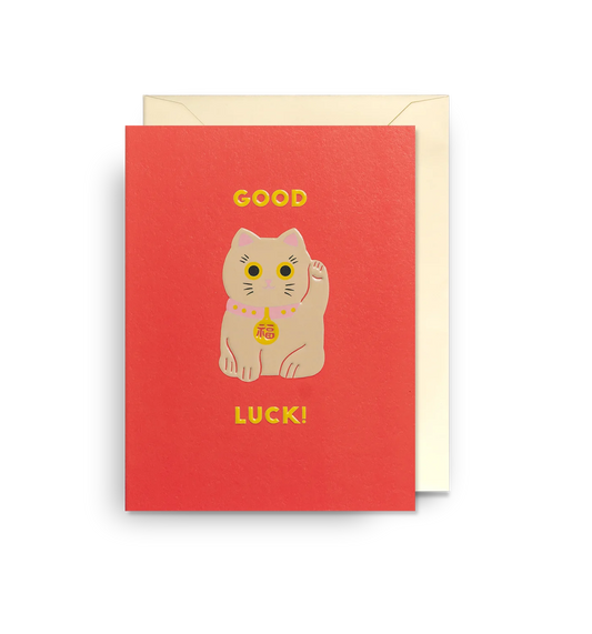 Mini Greetings Card - Lucky Cat