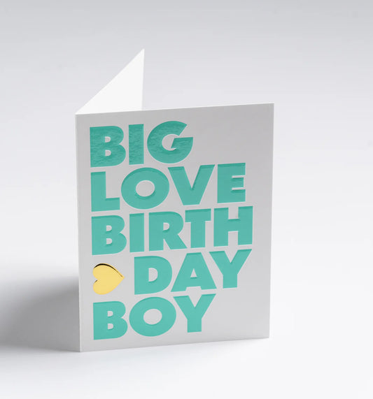 Mini Greetings Card - Big Love Birthday Boy