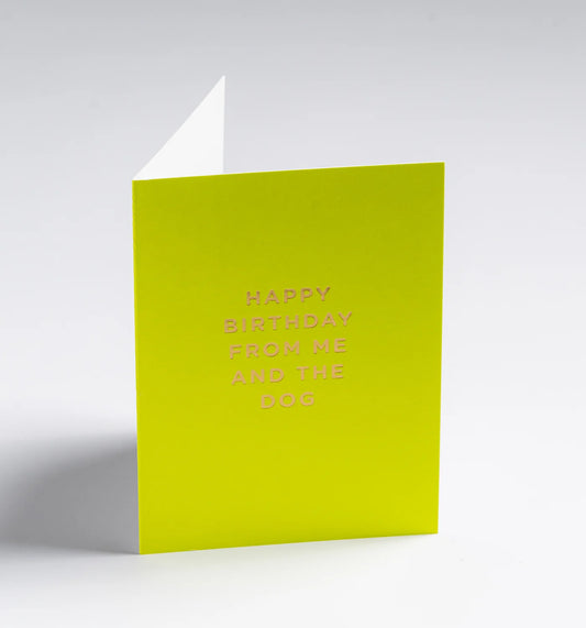 Mini Greetings Card - Happy Birthday From Me and the Dog