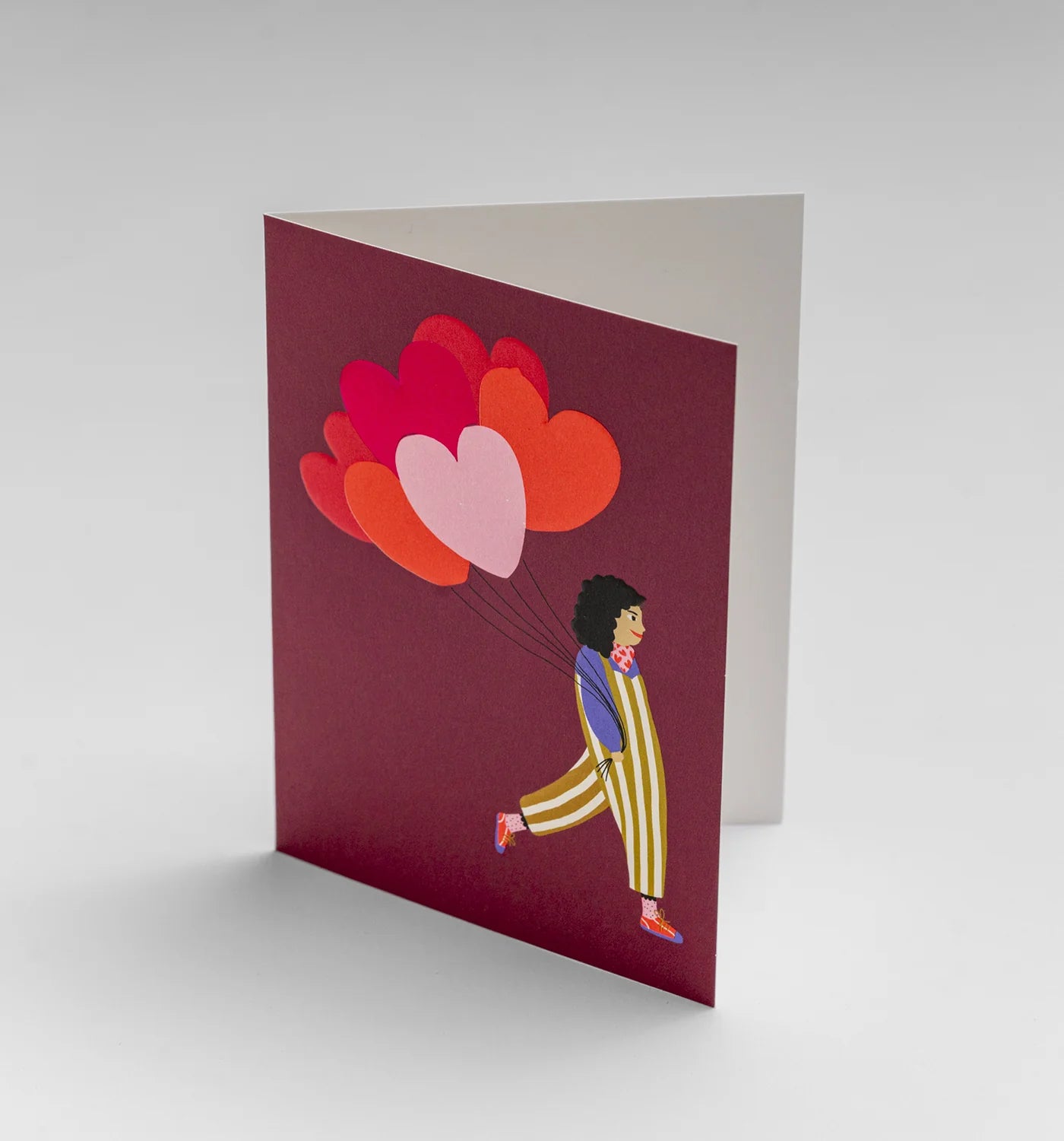 Mini Greetings Card - Love Heart Balloons