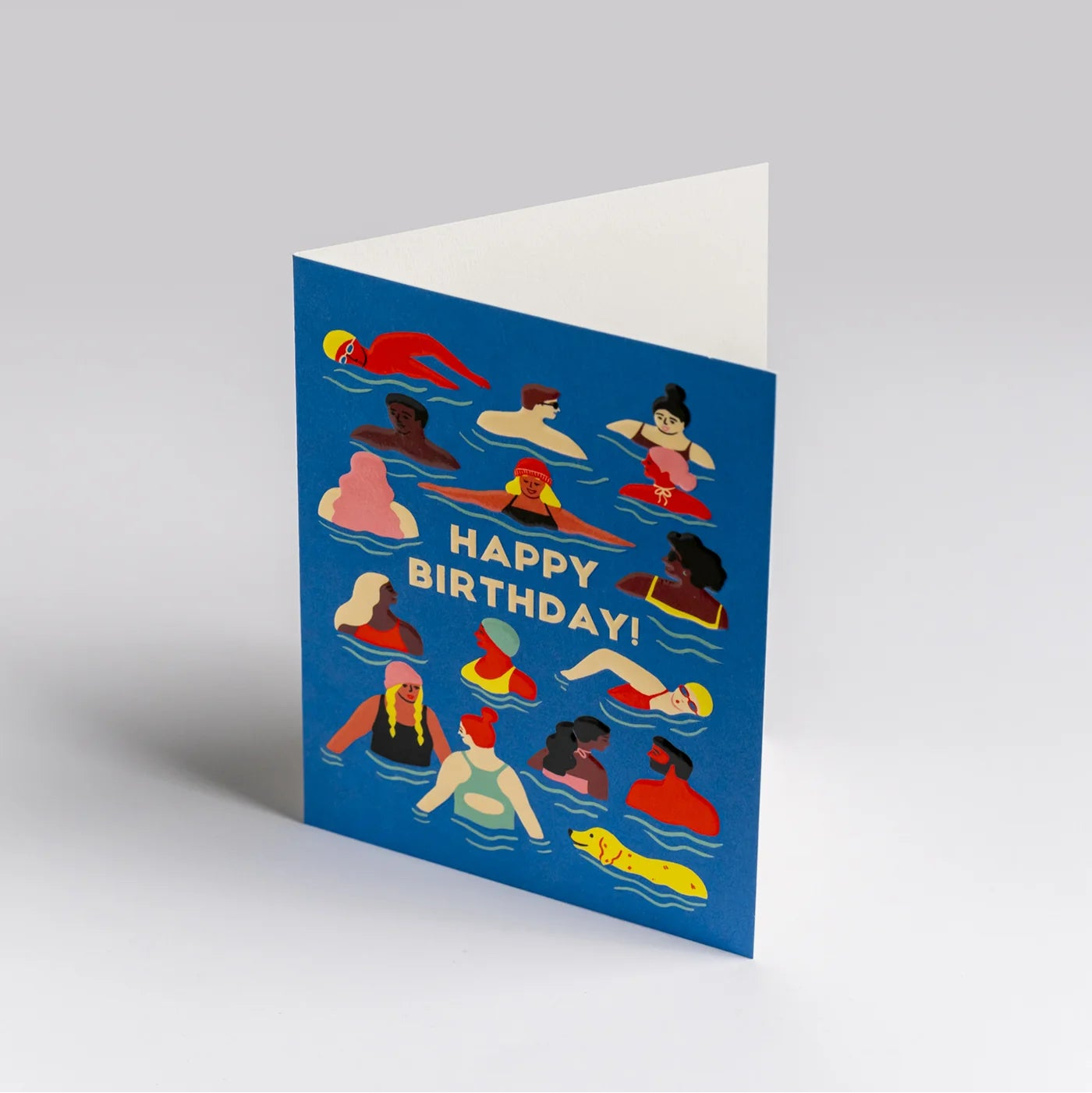 Mini Greetings Card - Happy Birthday Swimmers